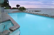 Waterfront pool and spa